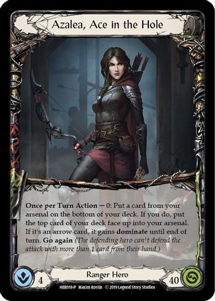 Azalea, Ace in the Hole (Rainbow) - HER018 (HER018) 1st Edition Rainbow Foil - Flesh and Blood: Promo Cards