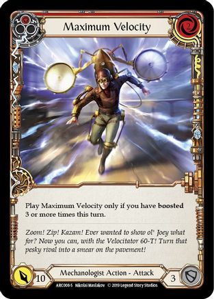 Maximum Velocity (ARC008) (Unlimited Edition) Rainbow Foil - Arcane Rising