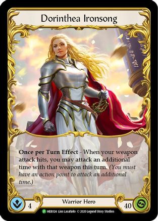 Dorinthea Ironsong (Rainbow) - HER024 (HER024) 1st Edition Rainbow Foil - Flesh and Blood: Promo Cards
