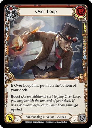 Over Loop (Red) (ARC020) (1st Edition) Rainbow Foil - Arcane Rising