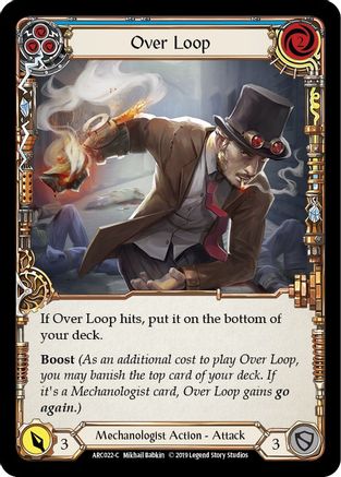 Over Loop (Blue) (ARC022) 1st Edition Rainbow Foil - Arcane Rising