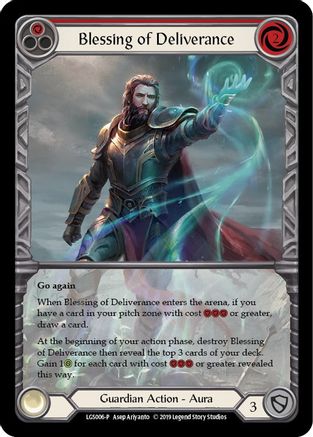 Blessing of Deliverance (Red) - LGS006 (LGS006) - Flesh and Blood: Promo Cards 1st Edition | Silver Goblin