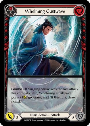 Whelming Gustwave (Red) - LGS007 1st Edition  (LGS007) - Flesh and Blood: Promo Cards