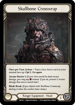 Skullbone Crosswrap (ARC041) 1st Edition Cold Foil - Arcane Rising