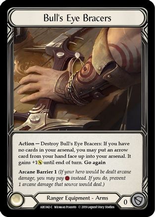 Bull's Eye Bracers (ARC042) 1st Edition Cold Foil - Arcane Rising