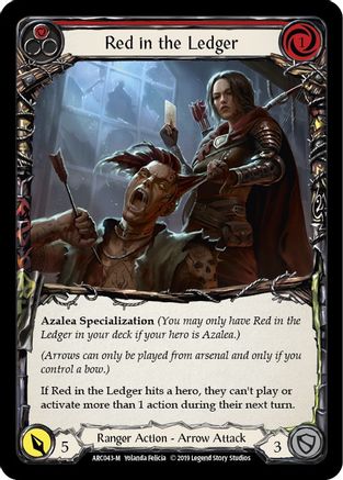 Red in the Ledger (ARC043) Unlimited Edition Rainbow Foil - Arcane Rising