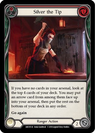 Silver the Tip (Red) (ARC051) (1st Edition) Rainbow Foil - Arcane Rising