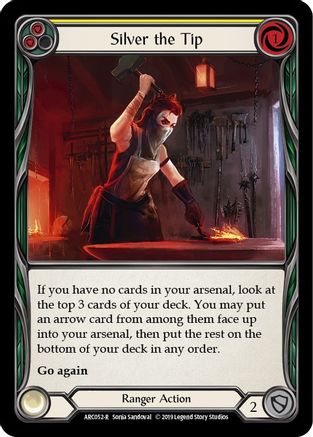 Silver the Tip (Yellow) (ARC052) Unlimited Edition Rainbow Foil - Arcane Rising