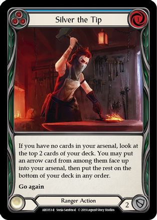 Silver the Tip (Blue) (ARC053) (1st Edition) Rainbow Foil - Arcane Rising