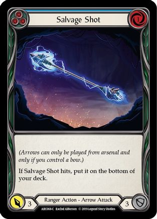 Salvage Shot (Blue) (ARC068) 1st Edition Rainbow Foil - Arcane Rising
