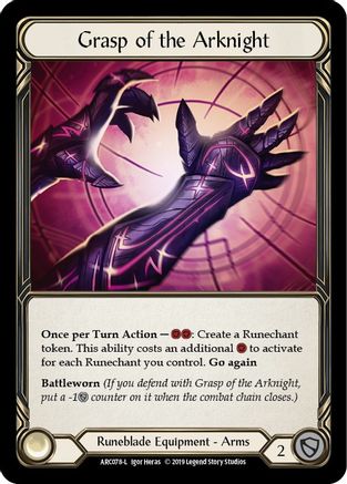 Grasp of the Arknight (ARC078) Unlimited Edition Rainbow Foil - Arcane Rising