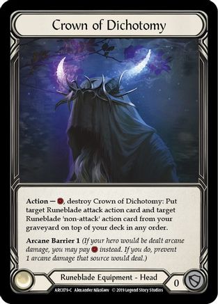 Crown of Dichotomy Unlimited Edition Rainbow Foil (ARC079) - Arcane Rising | Silver Goblin