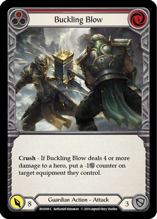 Buckling Blow (Red) 1st Edition  (BVO008) - Hero Deck: Bravo | Silver Goblin