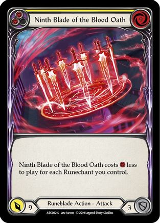 Ninth Blade of the Blood Oath (ARC082) 1st Edition Rainbow Foil - Arcane Rising