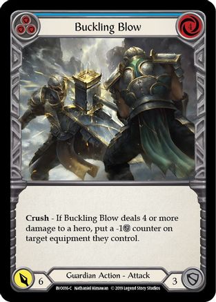 Buckling Blow (Blue) (BVO016) 1st Edition  - Hero Deck: Bravo