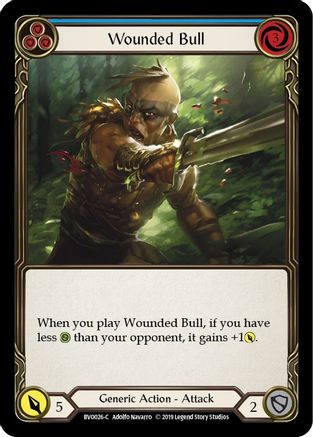 Wounded Bull (Blue) (BVO026) 1st Edition  - Hero Deck: Bravo