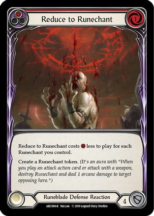 Reduce to Runechant (Red) (ARC088) (Unlimited Edition) Rainbow Foil - Arcane Rising