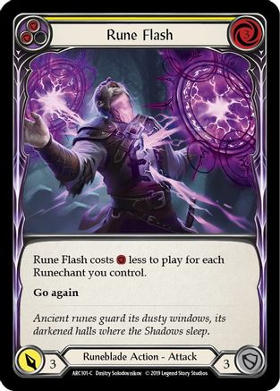 Rune Flash (Yellow) (ARC101) (Unlimited Edition) - Arcane Rising