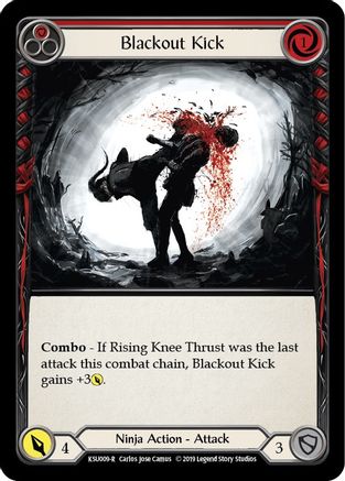 Blackout Kick (Red) (KSU009) 1st Edition  - Hero Deck: Katsu