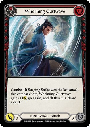 Whelming Gustwave (Red) (KSU016) 1st Edition  - Hero Deck: Katsu