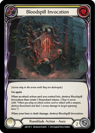 Bloodspill Invocation (Yellow) 1st Edition  (ARC107) - Arcane Rising | Silver Goblin