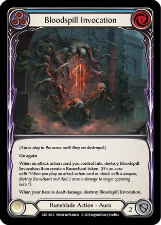 Bloodspill Invocation (Blue) (ARC108) 1st Edition Rainbow Foil - Arcane Rising