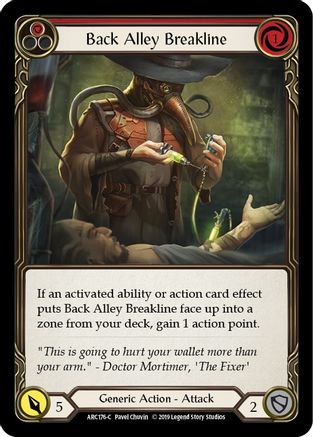 Back Alley Breakline (Red) (ARC176) Unlimited Edition  - Arcane Rising