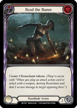 Read the Runes (Red) Unlimited Edition Rainbow Foil (ARC109) - Arcane Rising | Silver Goblin