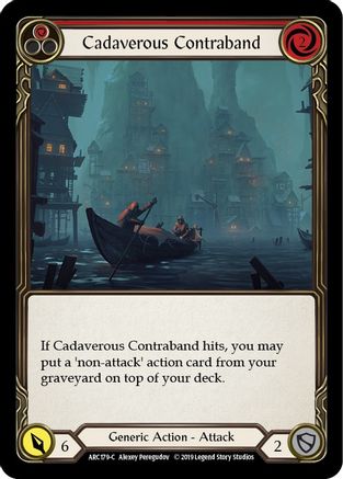 Cadaverous Contraband (Red) (ARC179) 1st Edition Rainbow Foil - Arcane Rising