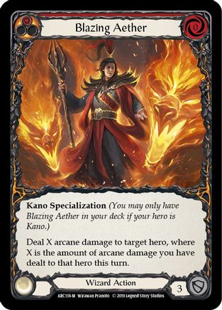 Blazing Aether (ARC118) 1st Edition Rainbow Foil - Arcane Rising