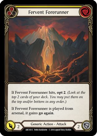 Fervent Forerunner (Yellow) (ARC183) Unlimited Edition Rainbow Foil - Arcane Rising