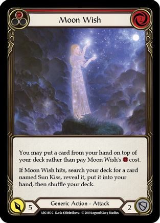 Moon Wish (Red) (ARC185) 1st Edition Rainbow Foil - Arcane Rising