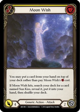 Moon Wish (Yellow) (ARC186) 1st Edition Rainbow Foil - Arcane Rising