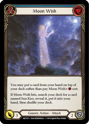 Moon Wish (Blue) (ARC187) Unlimited Edition Rainbow Foil - Arcane Rising