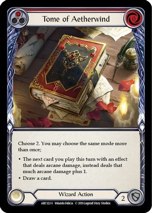 Tome of Aetherwind (ARC122) Unlimited Edition Rainbow Foil - Arcane Rising