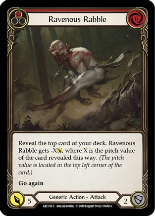 Ravenous Rabble (Red) (ARC191) (Unlimited Edition) Rainbow Foil - Arcane Rising