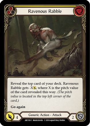 Ravenous Rabble (Yellow) Unlimited Edition  (ARC192) - Arcane Rising