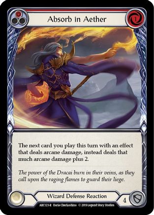 Absorb in Aether (Red) (ARC123) Unlimited Edition Rainbow Foil - Arcane Rising