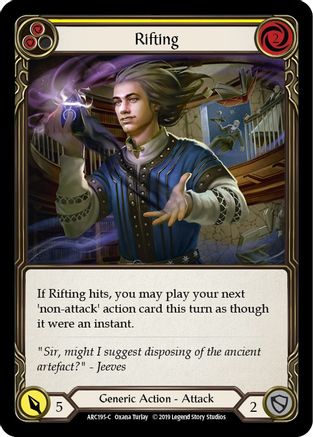 Rifting (Yellow) (ARC195) 1st Edition Rainbow Foil - Arcane Rising