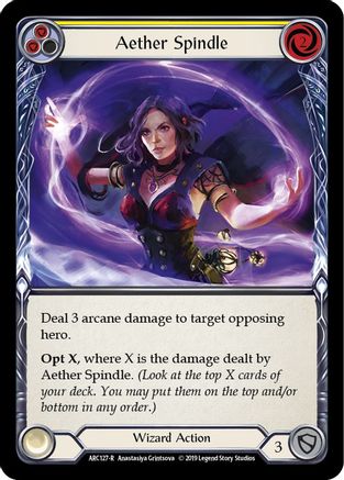 Aether Spindle (Yellow) (ARC127) 1st Edition - Arcane Rising