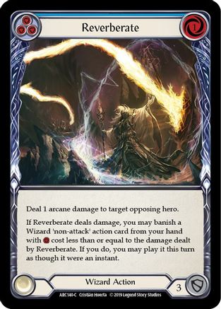 Reverberate (Blue) Unlimited Edition Rainbow Foil (ARC140) - Arcane Rising | Silver Goblin