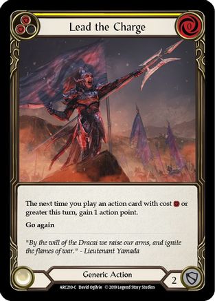 Lead the Charge (Yellow) (ARC210) 1st Edition Rainbow Foil - Arcane Rising