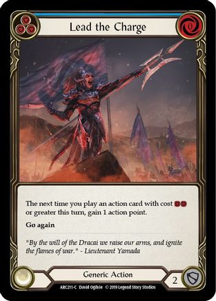 Lead the Charge (Blue) (ARC211) (1st Edition) Rainbow Foil - Arcane Rising