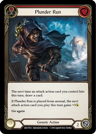 Plunder Run (Red) (ARC170) 1st Edition Rainbow Foil - Arcane Rising