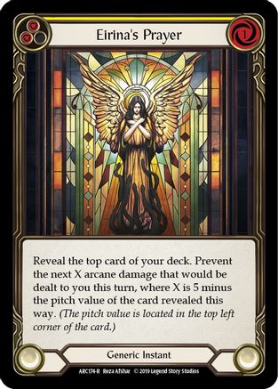 Eirina's Prayer (Yellow) (ARC174) (Unlimited Edition) Rainbow Foil - Arcane Rising