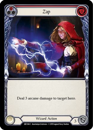 Zap (Red) (ARC144) 1st Edition Rainbow Foil - Arcane Rising
