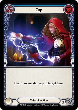 Zap (Blue) (ARC146) 1st Edition Rainbow Foil - Arcane Rising