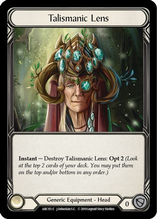 Talismanic Lens (ARC151) 1st Edition Cold Foil - Arcane Rising