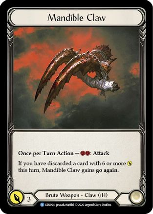 Mandible Claw (CRU004) - Crucible of War 1st Edition Cold Foil | Silver Goblin