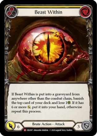 Beast Within 1st Edition Rainbow Foil (CRU007) - Crucible of War